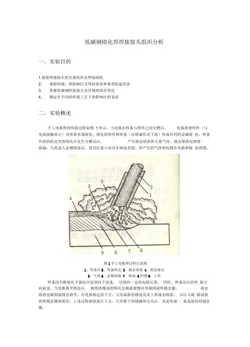 低碳钢熔化焊焊接接头组织分析