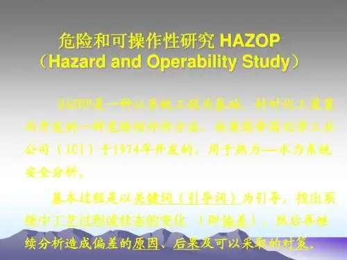 危险和可操作性研究 HAZOP
