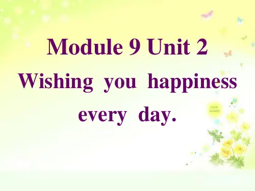外研社(三起)六年级下册英语M9U2 Wishing you happiness every day.(共15张PPT)