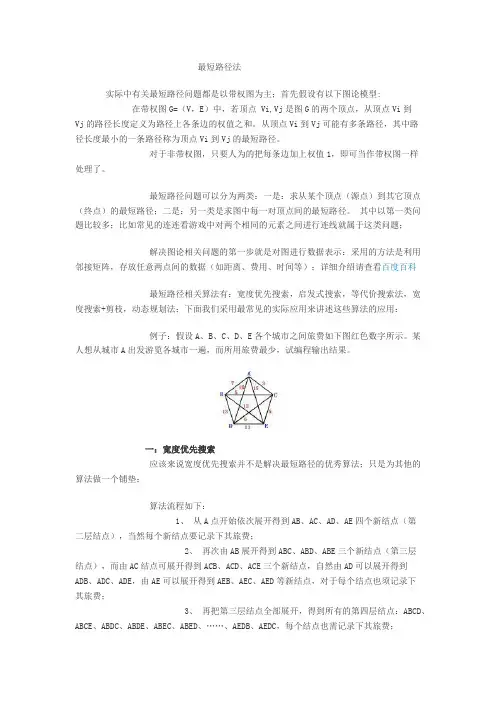 最短路径法