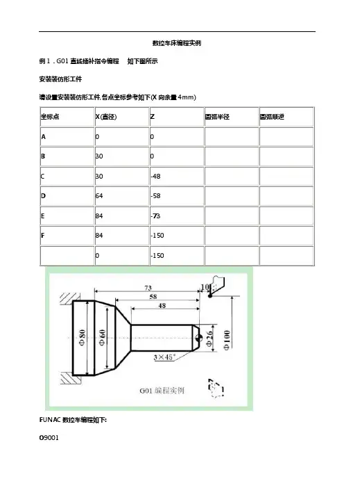数控车床编程实例100
