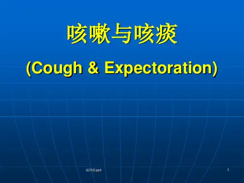 咳嗽与咳痰呼吸困难胸痛ppt课件