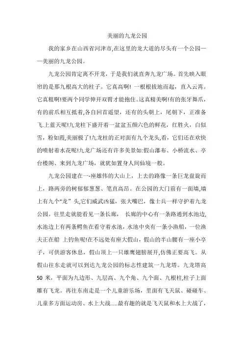 四年级作文美丽的九龙公园