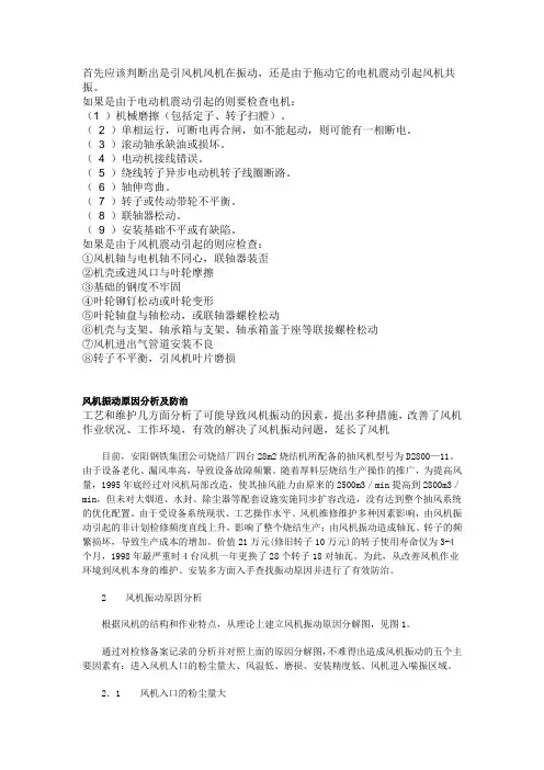 引风机振动的原因
