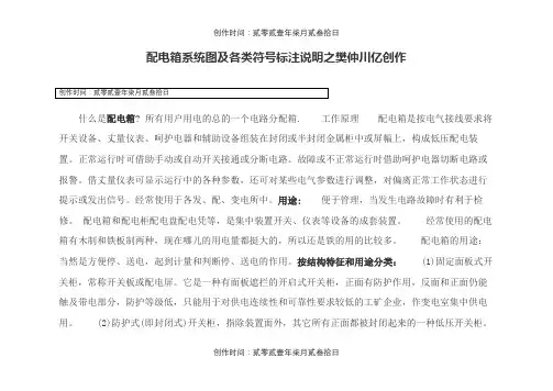 配电箱系统图及各类符号标注说明