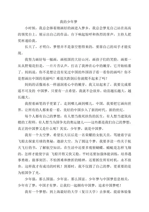 我的少年梦