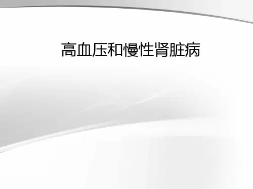 高血压和慢性肾脏病精品PPT课件