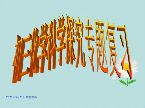 初三化学科学探究专题复习.ppt