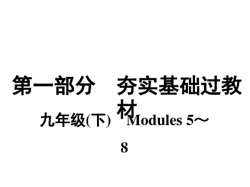 外研版九年级英语下册复习课件Modules 5～8