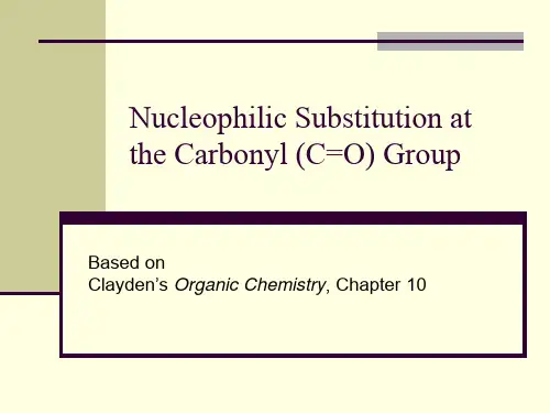 Chapter 10 + acetylcholine Clayden Organics 大学有机化学