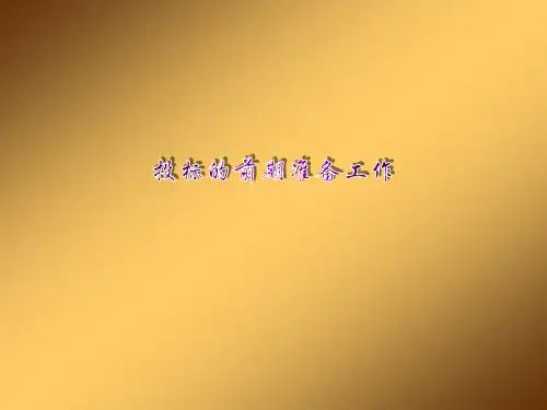 投标的前期准备