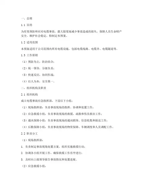 电缆事故应急预案