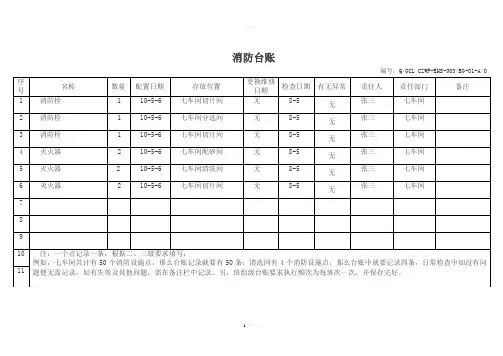消防台账