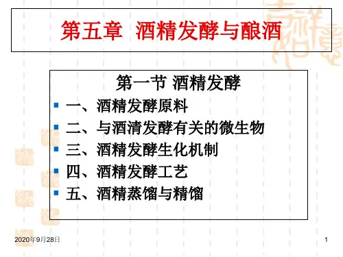 5酒精发酵与酿酒概述PPT课件