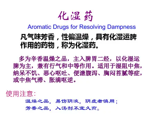 中药学课件化湿药PPT课件