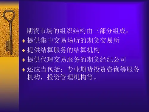 期货市场组织结构