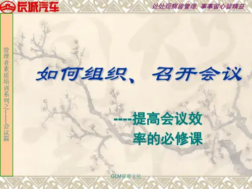 如何组织召开会议(PPT31页)