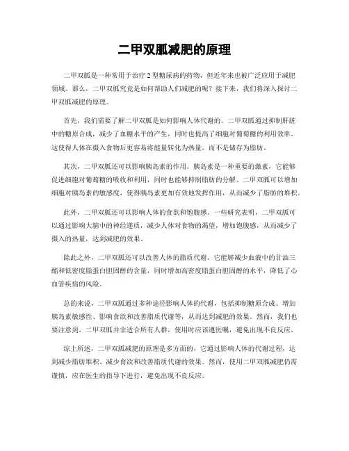 二甲双胍减肥的原理