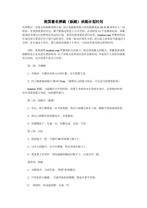 弹跳训练