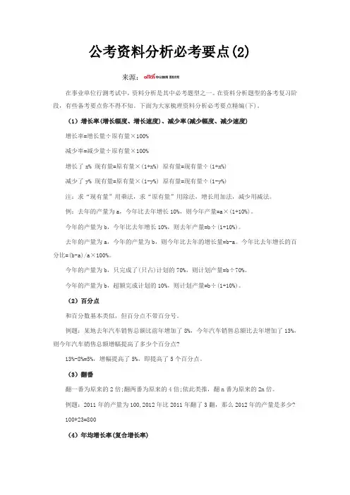 公考资料分析必考要点(2)