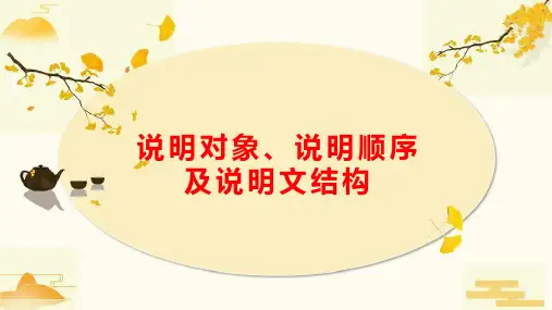 中考语文三轮复习说明对象、说明顺序及说明文结构课件-