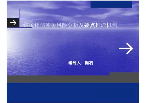 纳税评估涉税风险分析及疑点推送机制(仅供参考)