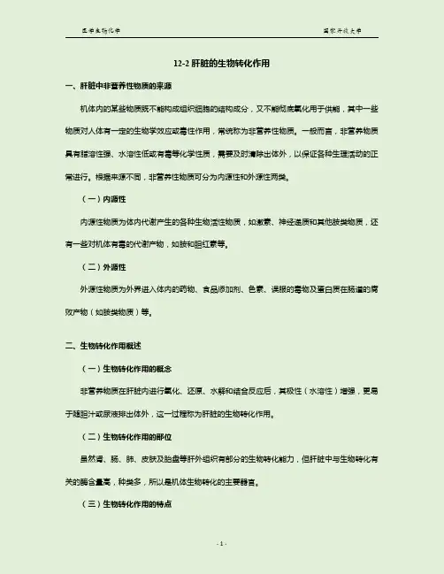 12肝脏的生物转化作用