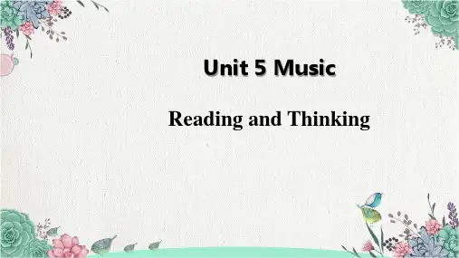 英语人教必修第二册Unit5Period 2  Reading and Thinking课件