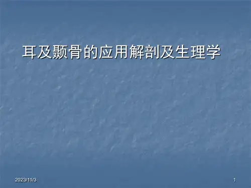 耳及颞骨的应用解剖及生理学
