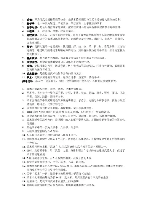 武术理论