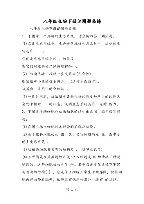八年级生物下册识图题集锦-精选文档