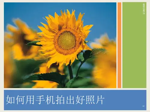 如何用手机拍照片PPT学习课件