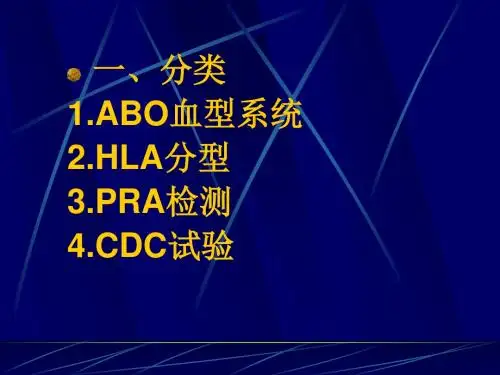 肾移植四种配型