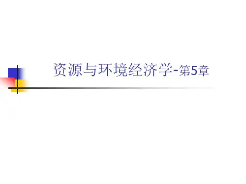 资源与环境经济学—第5章 不可再生资源