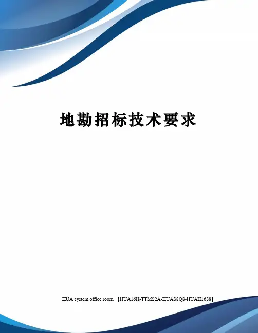 地勘招标技术要求定稿版