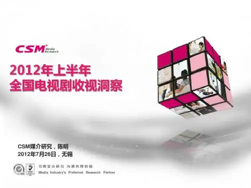 2012上半年全国电视剧收视洞察(CTR)