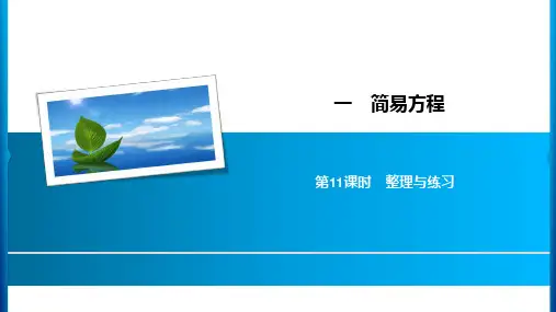 五年级下册数学习题课件-1 第11课时 整理与练习 苏教版共8张PPT