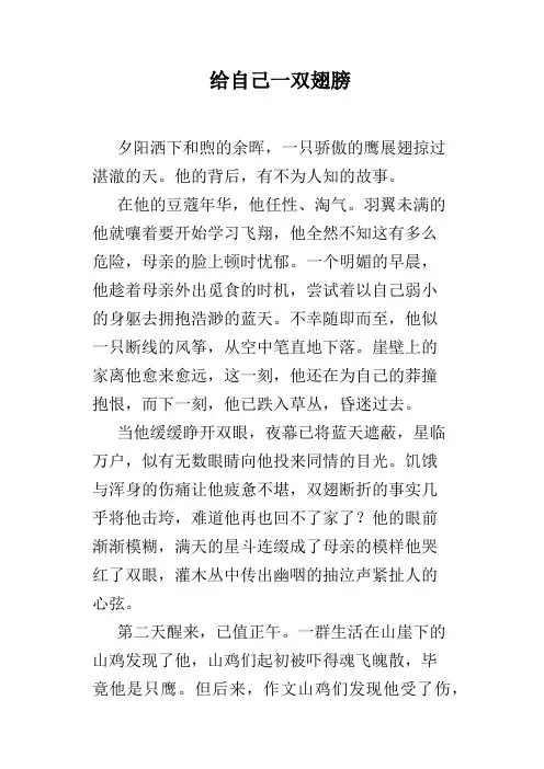 给自己一双翅膀