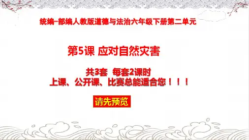 统编-部编人教版六年级《道德与法治》下册5.应对自然灾害ppt课件【每套3课时共2套】