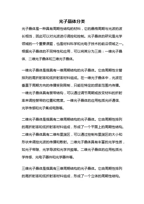 光子晶体分类