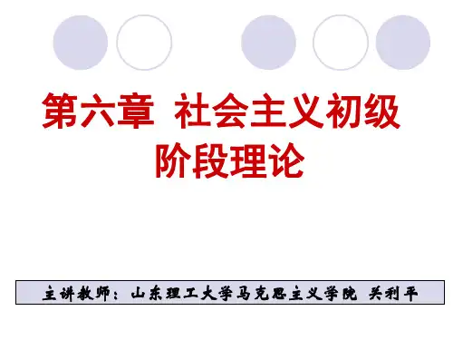 第六章 社会主义初级阶段理论
