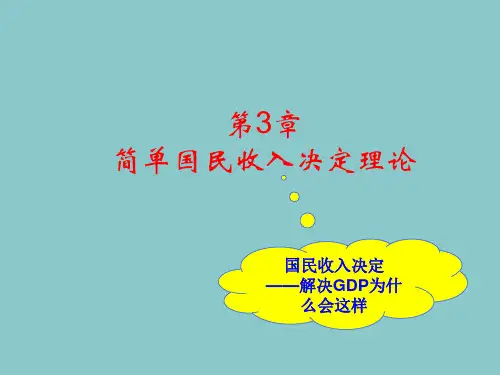 《宏观经济学》第3章简单国民收入决定理论