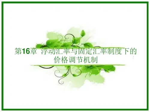 第16章：浮动汇率与固定汇率下的价格调节机制课件