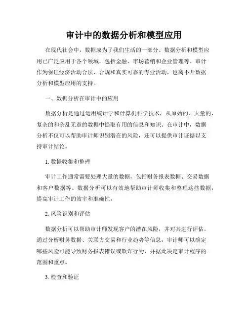 审计中的数据分析和模型应用