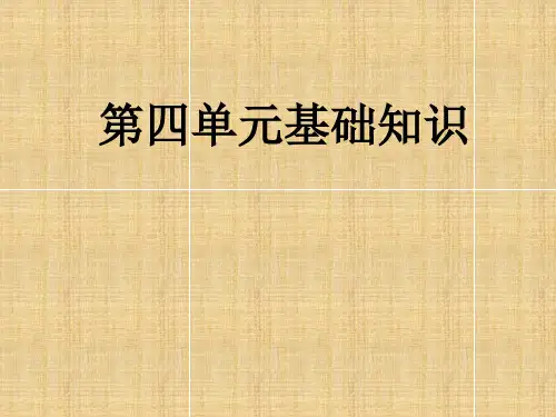 部编版六年级下册语文第四单元复习
