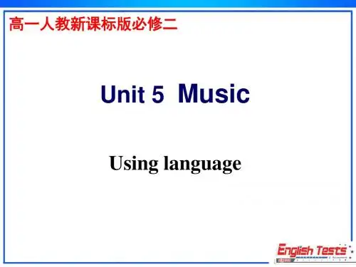 人教版高中英语必修二课件：Unit5 Using language(共47张PPT)