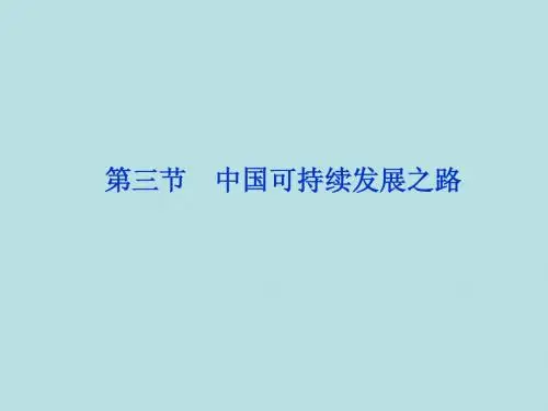 中国可持续发展之路