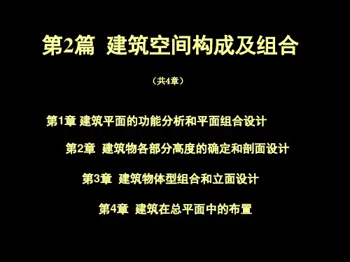 房建课件2 建筑空间构成及组合