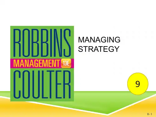 《管理学(第13版)》英文课件—09Managing Strategy