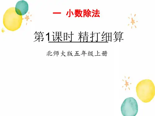 五年级数学北师大版(上册)第一单元第1课时精打细算北师大版(共17张PPT)